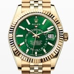 スカイドゥエラー　素材　ブライトグリーン　ジュビリー、5列リンク