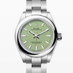 オイスターパーペチュアル28　素材　ピスタチオ　オイスター（3列リンク）