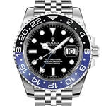 GMTマスターⅡ　素材　ブラック　オイスター（3列リンク）