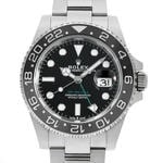 GMTマスターⅡ　素材　ブラック　オイスター（3列リンク）