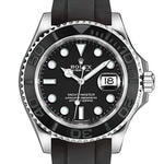 ヨットマスター42　素材　ブラック　オイスターフレックス