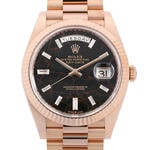 デイデイト40　素材　ダイヤモンド入りアイゼンキーゼル　プレジデント、半円型リンク（3列）