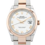 デイトジャスト36　素材　ホワイト　オイスター（3列リンク）