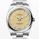 オイスターパーペチュアル36　素材　ベージュ　オイスター（3列リンク）