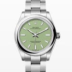 オイスターパーペチュアル31　素材　ピスタチオ　オイスター（3列リンク）