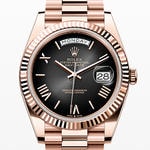 デイデイト40　素材　スレートオンブレ　プレジデント、半円型リンク（3列）