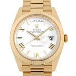 デイデイト40　素材　ホワイト　プレジデント、半円型リンク（3列）