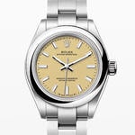 オイスターパーペチュアル28　素材　ベージュ　オイスター（3列リンク）