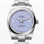 オイスターパーペチュアル34　素材　ラベンダー　オイスター（3列リンク）