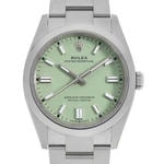 オイスターパーペチュアル36　素材　ピスタチオ　オイスター（3列リンク）