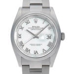 デイトジャスト36　素材　ホワイト　オイスター（3列リンク）