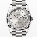 デイデイト36　素材　シルバー　プレジデント、半円型リンク（3列）