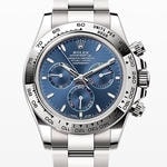 コスモグラフデイトナ　素材　ブライトブルー　オイスター（3列リンク）