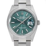 デイトジャスト36　素材　ミントグリーン　オイスター（3列リンク）