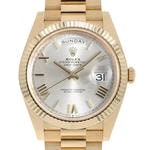 デイデイト40　素材　シルバー　プレジデント、半円型リンク（3列）