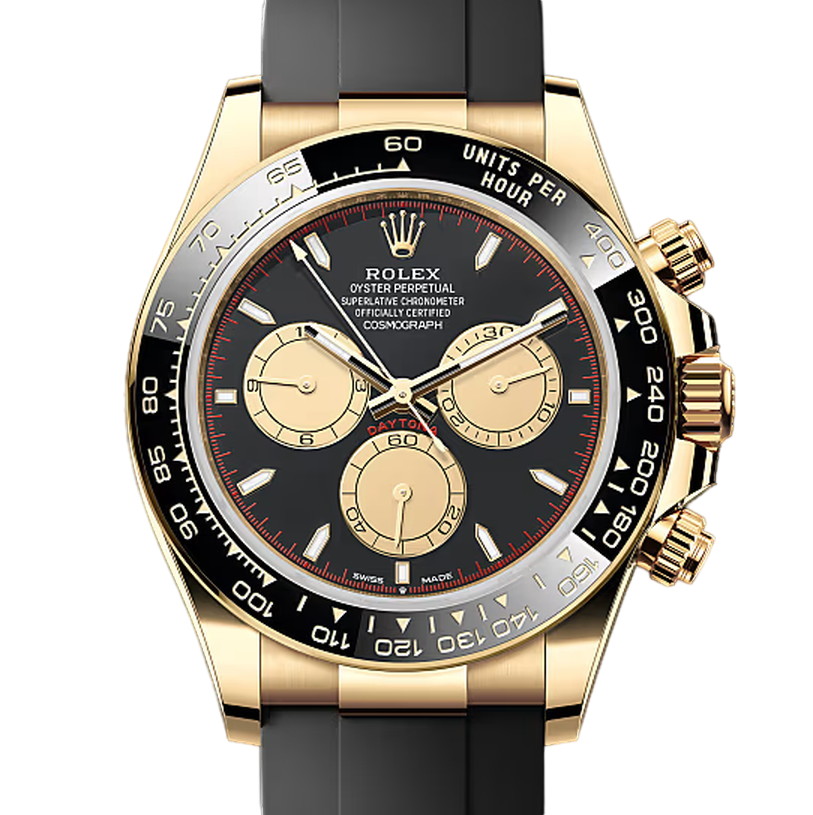 コスモグラフデイトナ　素材　インテンスブラック／シャンパンカラー　オイスターフレックス