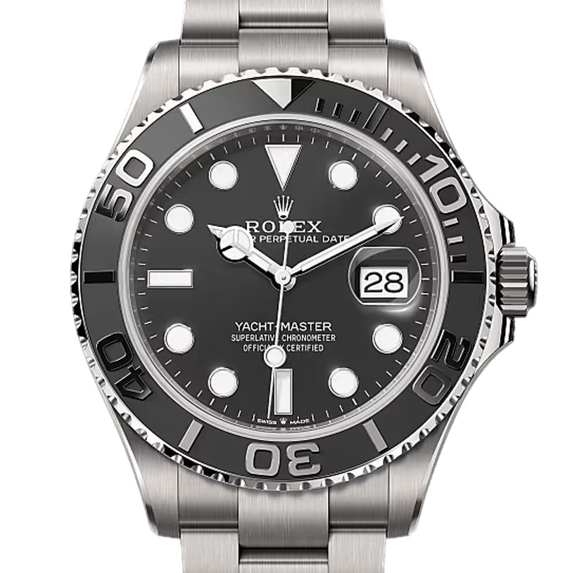 ヨットマスター42　素材　インテンスブラック　オイスター（3列リンク）