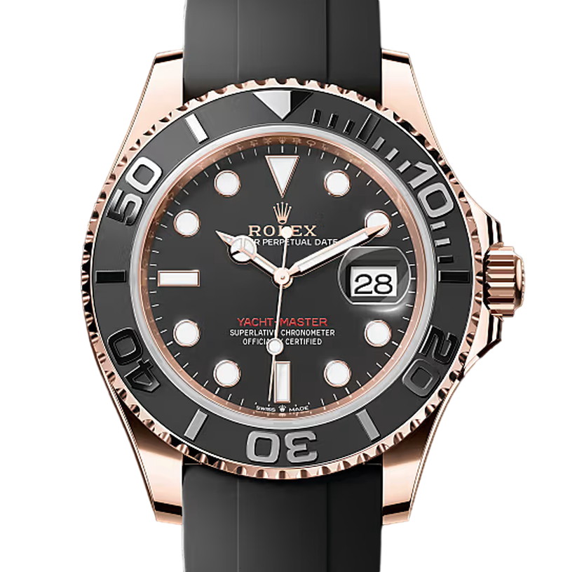 ヨットマスター40　素材　インテンスブラック　オイスターフレックス