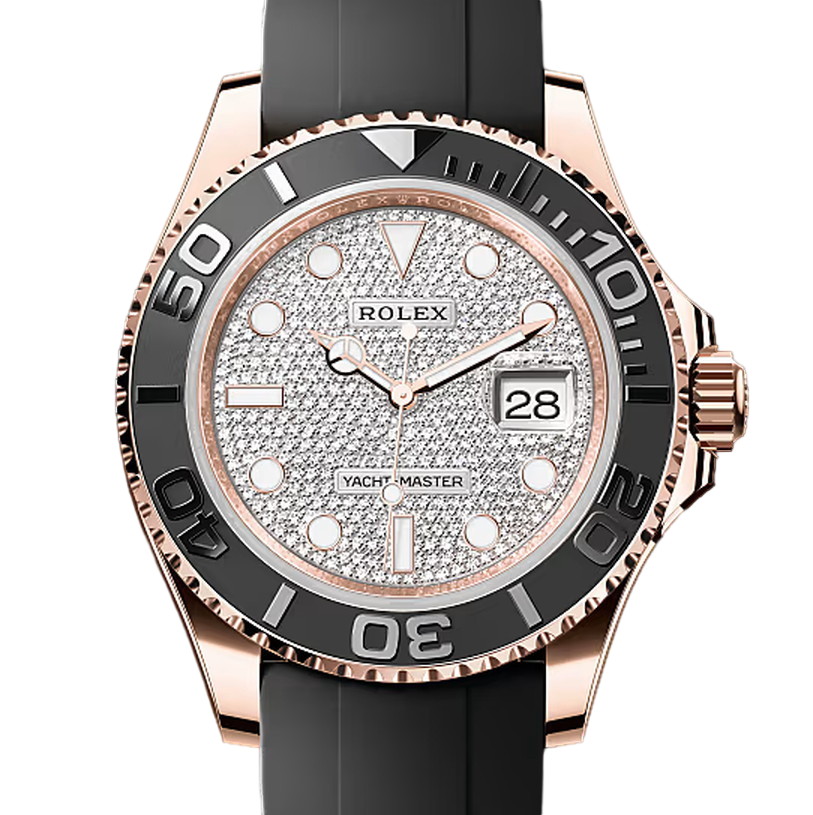 ヨットマスター40　素材　パヴェダイヤモンド入り　オイスターフレックス