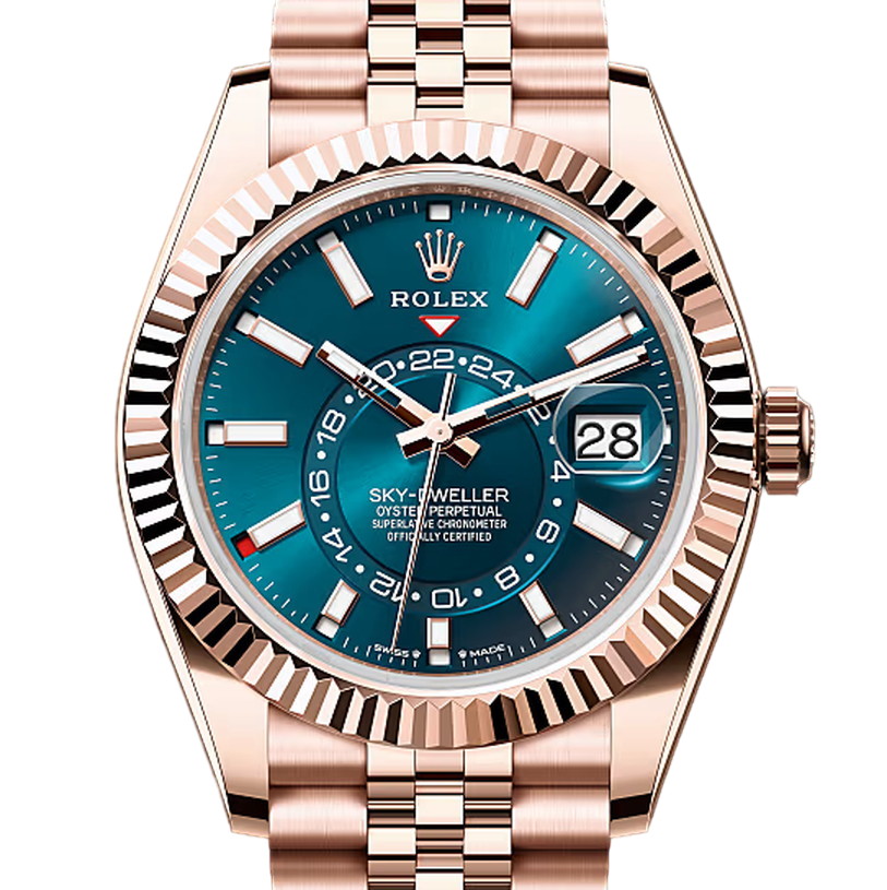 スカイドゥエラー　素材　ブルーグリーン　ジュビリー、5列リンク