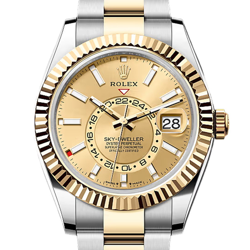 スカイドゥエラー　素材　シャンパンカラー　オイスター（3列リンク）