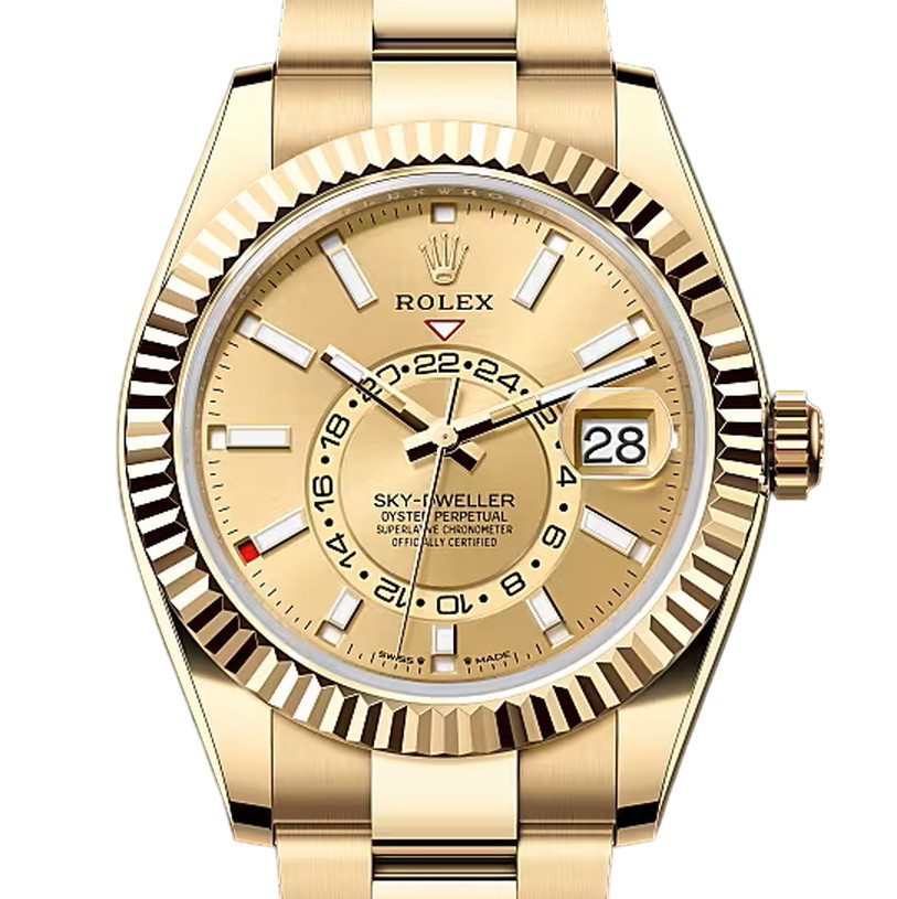 スカイドゥエラー　素材　シャンパンカラー　オイスター（3列リンク）