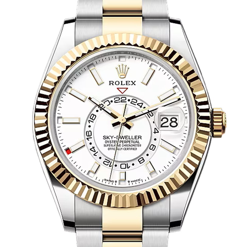 スカイドゥエラー　素材　インテンスホワイト　オイスター（3列リンク）