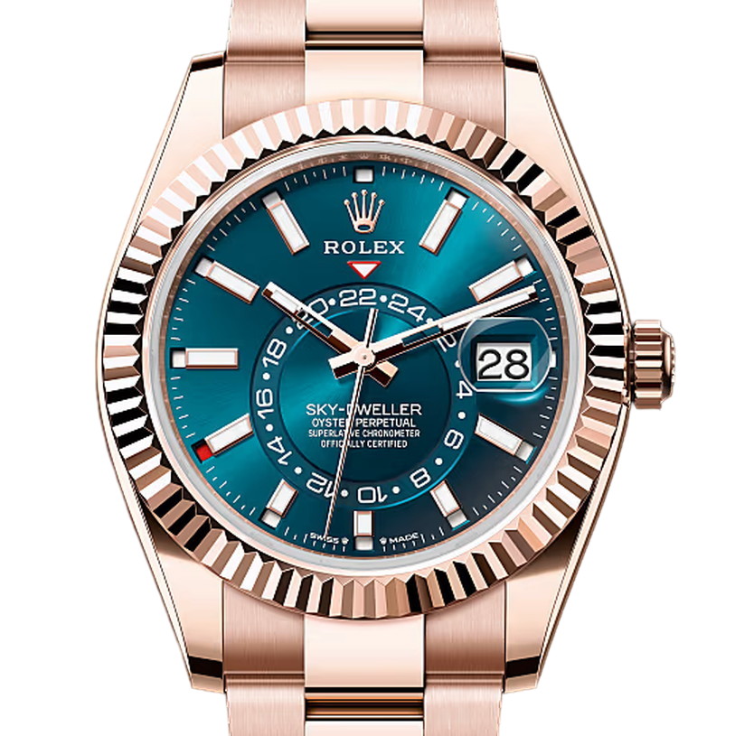 スカイドゥエラー　素材　ブルーグリーン　オイスター（3列リンク）