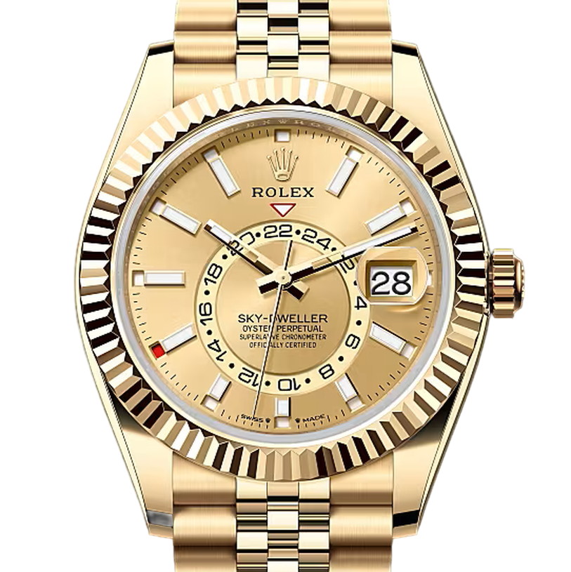 スカイドゥエラー　素材　シャンパンカラー　ジュビリー、5列リンク