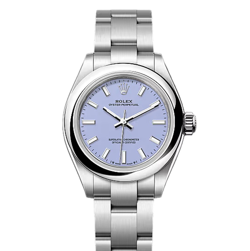 オイスターパーペチュアル28　素材　ラベンダー　オイスター（3列リンク）