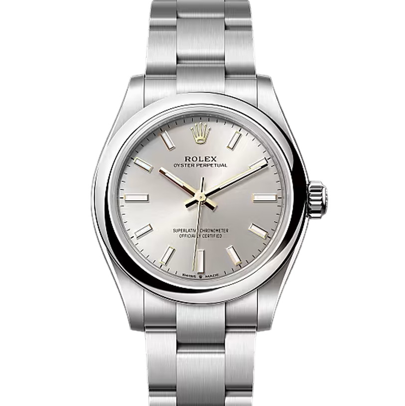 オイスターパーペチュアル31　素材　シルバー　オイスター（3列リンク）