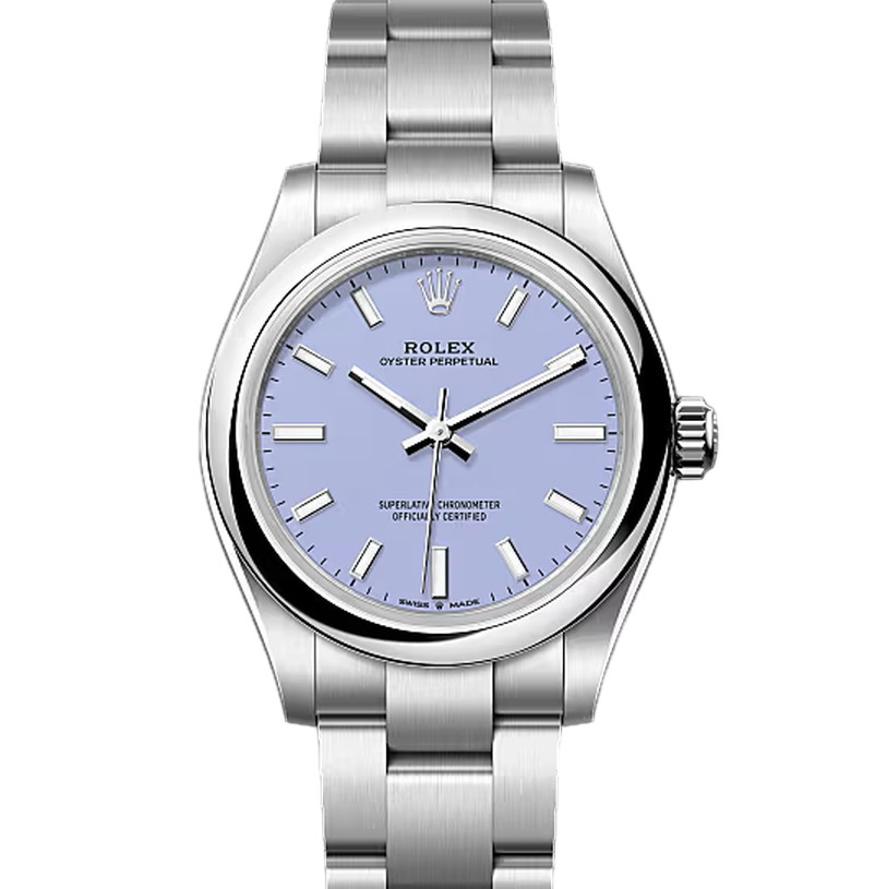 オイスターパーペチュアル31　素材　ラベンダー　オイスター（3列リンク）