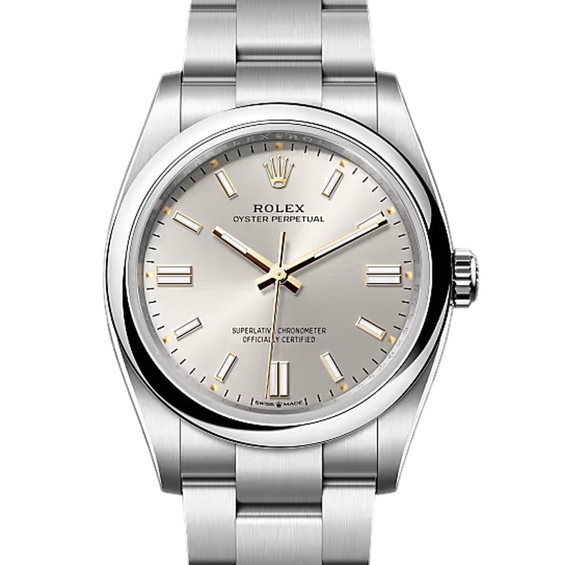 オイスターパーペチュアル36　素材　シルバー　オイスター（3列リンク）