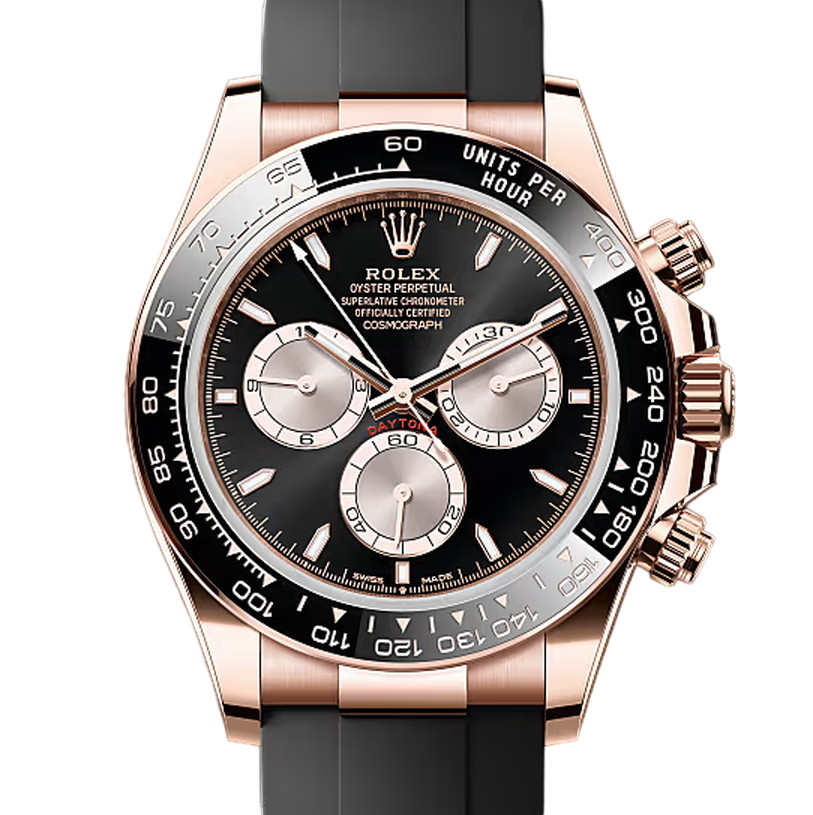 コスモグラフデイトナ　素材　ブライトブラック＆サンダスト　オイスターフレックス