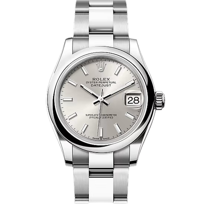 デイトジャスト31　素材　シルバー　オイスター（3列リンク）