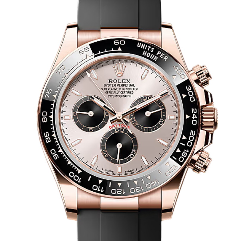 コスモグラフデイトナ　素材　サンダスト＆ブライトブラック　オイスターフレックス