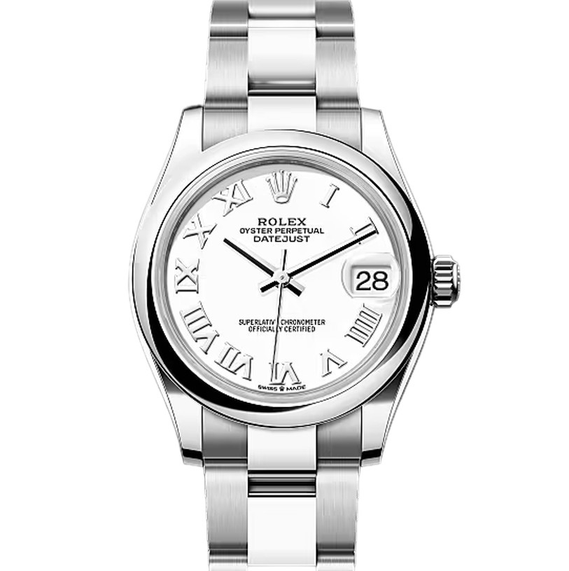 デイトジャスト31　素材　ホワイト　オイスター（3列リンク）