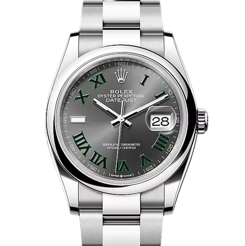 デイトジャスト36　素材　スレート　オイスター（3列リンク）