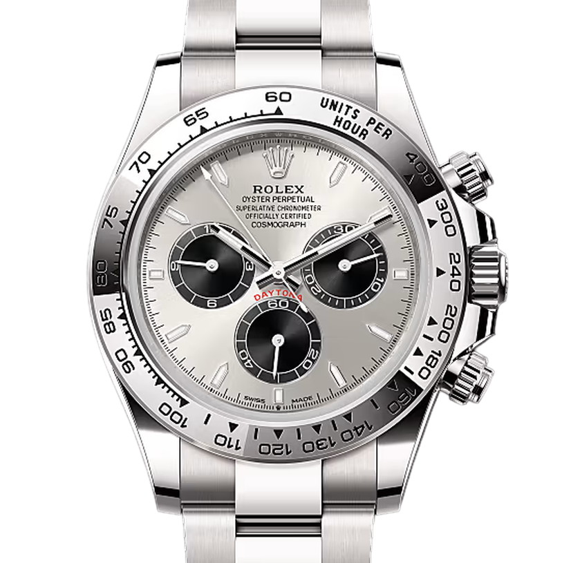 コスモグラフデイトナ　素材　スチール＆ブライトブラック　オイスター（3列リンク）