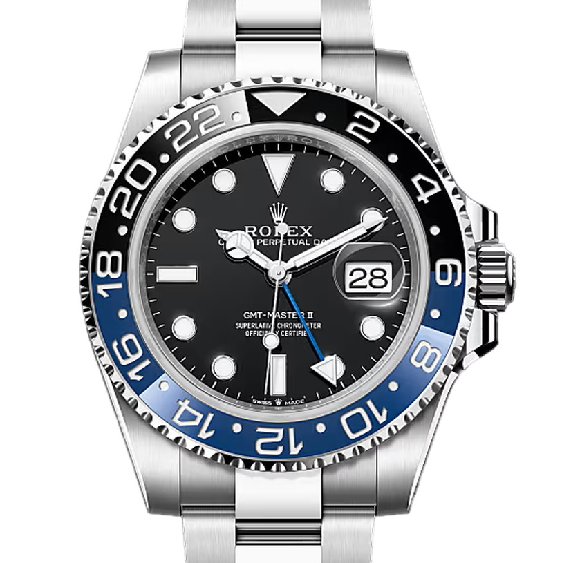 GMTマスターⅡ　素材　ブラック　オイスター（3列リンク）