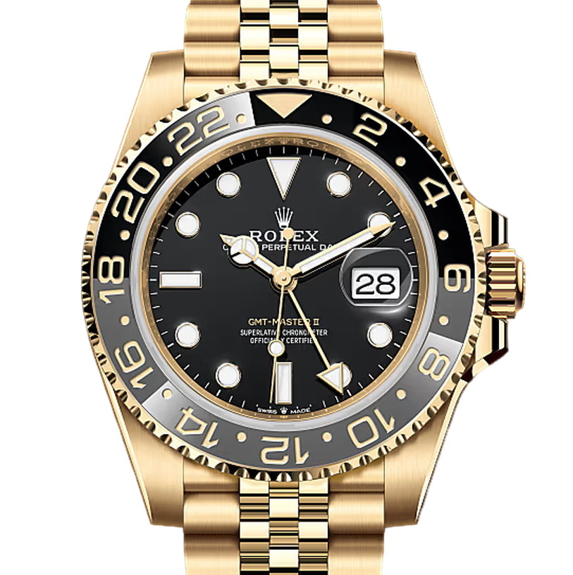 GMTマスターⅡ　素材　ブラック　ジュビリー、5列リンク