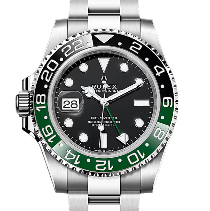 GMTマスターⅡ　素材　ブラック　オイスター（3列リンク）