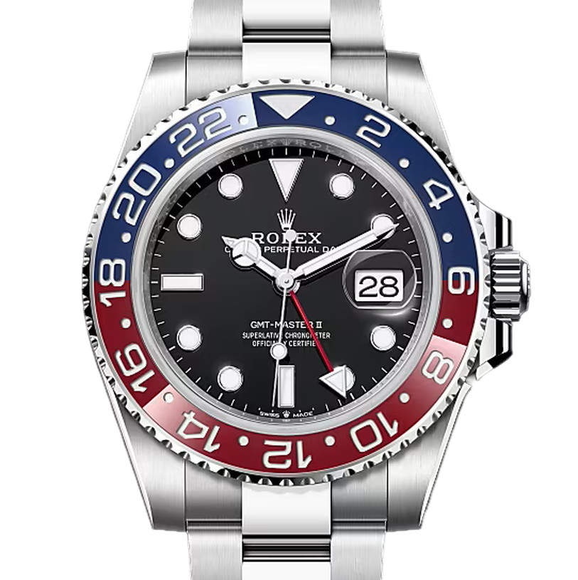 GMTマスターⅡ　素材　ブラック　オイスター（3列リンク）