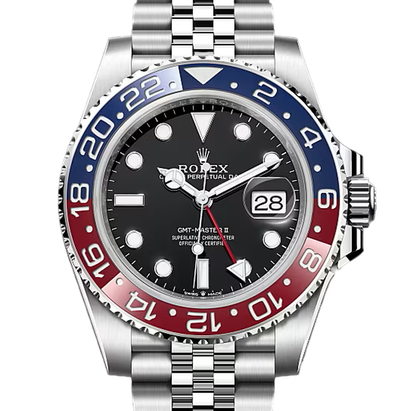 GMTマスターⅡ　素材　ブラック　ジュビリー、5列リンク