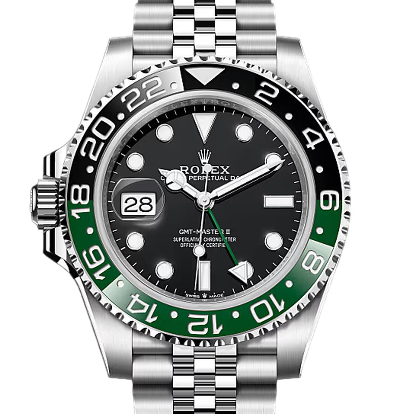 GMTマスターⅡ　素材　ブラック　ジュビリー、5列リンク