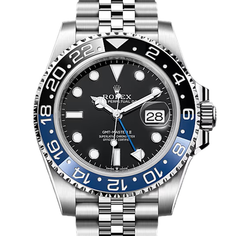 GMTマスターⅡ　素材　ブラック　ジュビリー、5列リンク