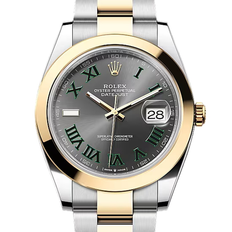 デイトジャスト41　素材　スレート　オイスター（3列リンク）