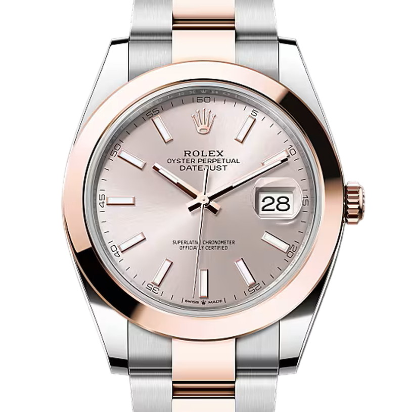 デイトジャスト41　素材　サンダスト　オイスター（3列リンク）