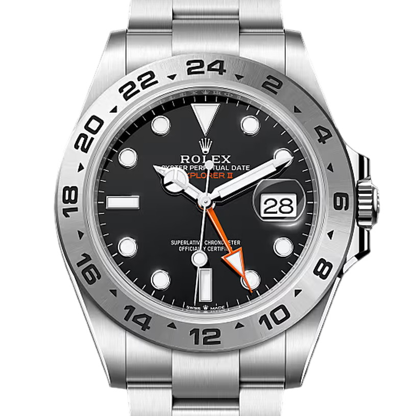 エクスプローラーⅡ　素材　ブラック　オイスター（3列リンク）