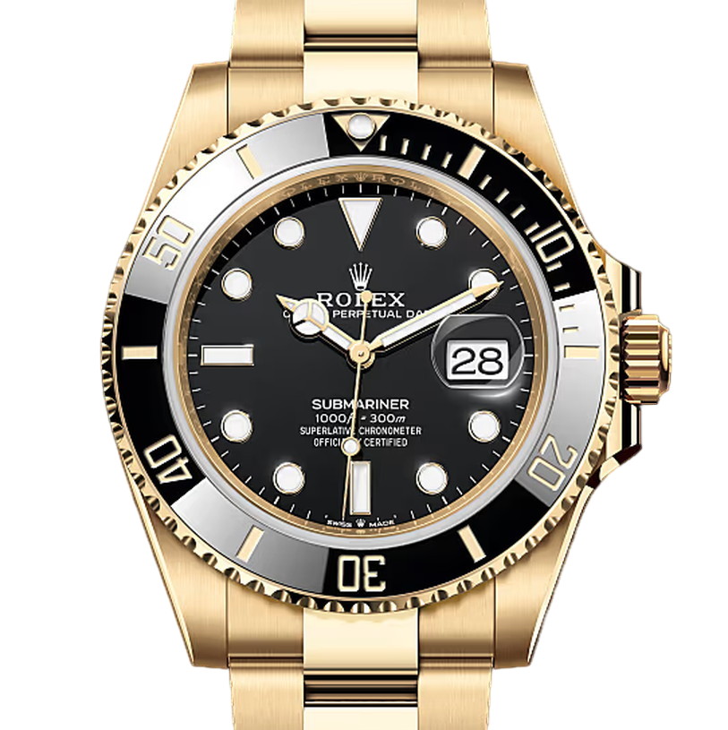 サブマリーナー　素材　ブラック　オイスター（3列リンク）